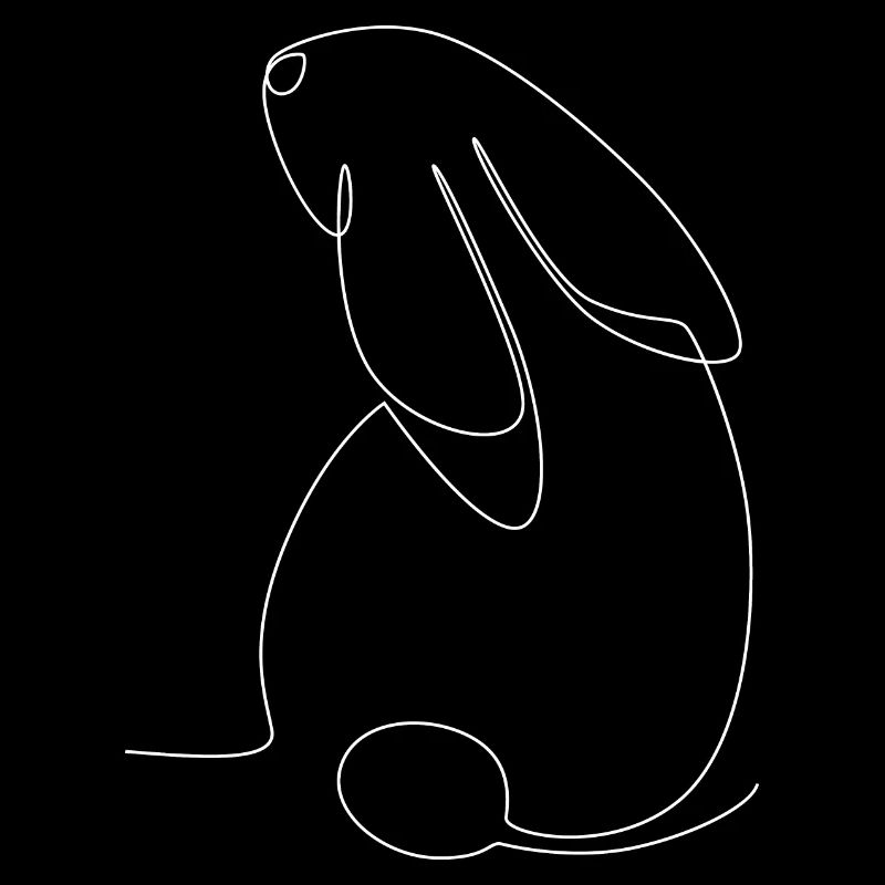 Trait de lapin dessiné