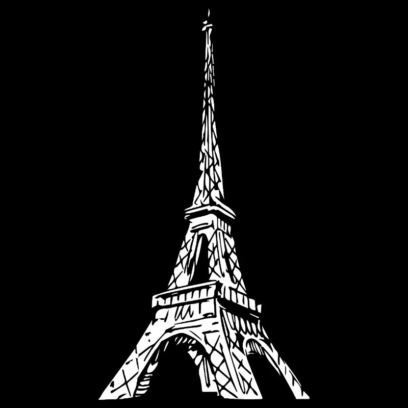 Tour Eiffel Silhouette Paris Look Grunge
