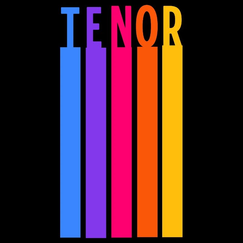 Chœur Voix Ténor Rayures Rétro