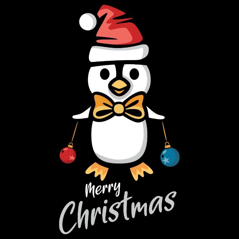 Joyeux Noël Pingouin avec chapeau de Père Noël