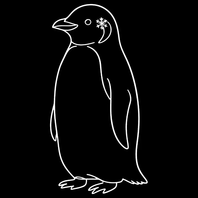 Dessin de lignes de silhouette minimaliste Penguin