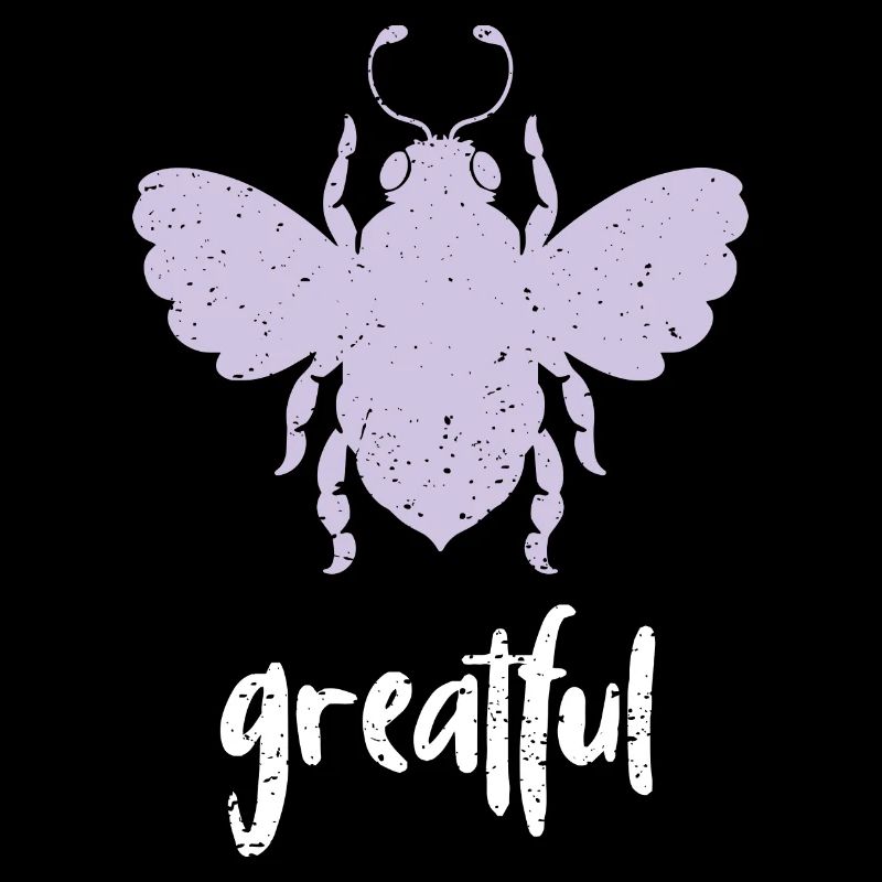 Purple Pastel Bee Greatful Bee Be Greatful