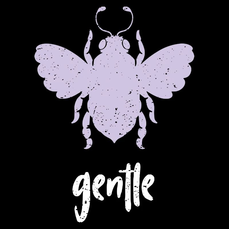 Purple Pastel Bee Gentle Bee Be Gentle