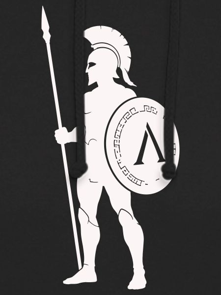 Spartanischer Krieger mit Schild