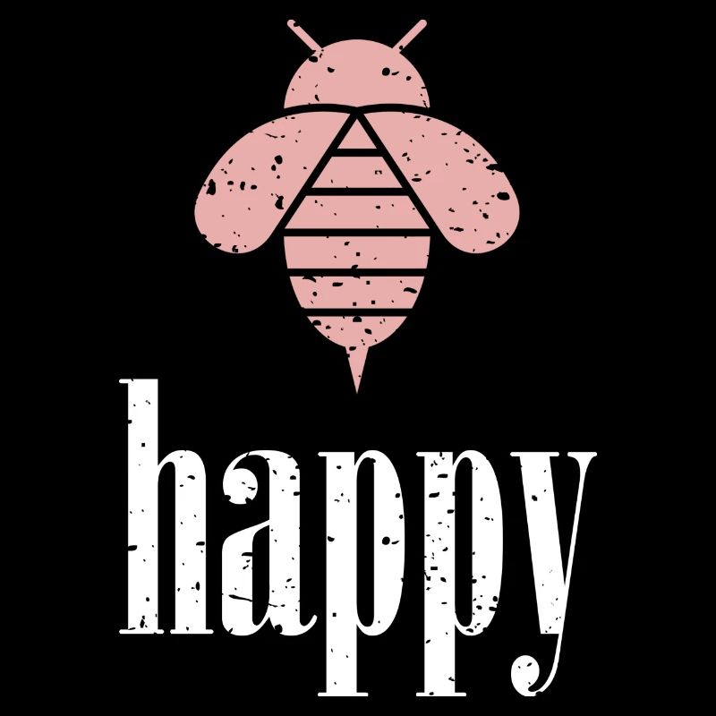 Pink Bee Happy Bee Be Happy