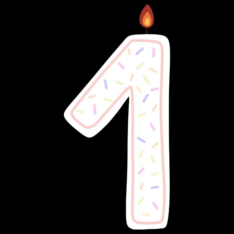 Celebration Candle with Sprinkles Design