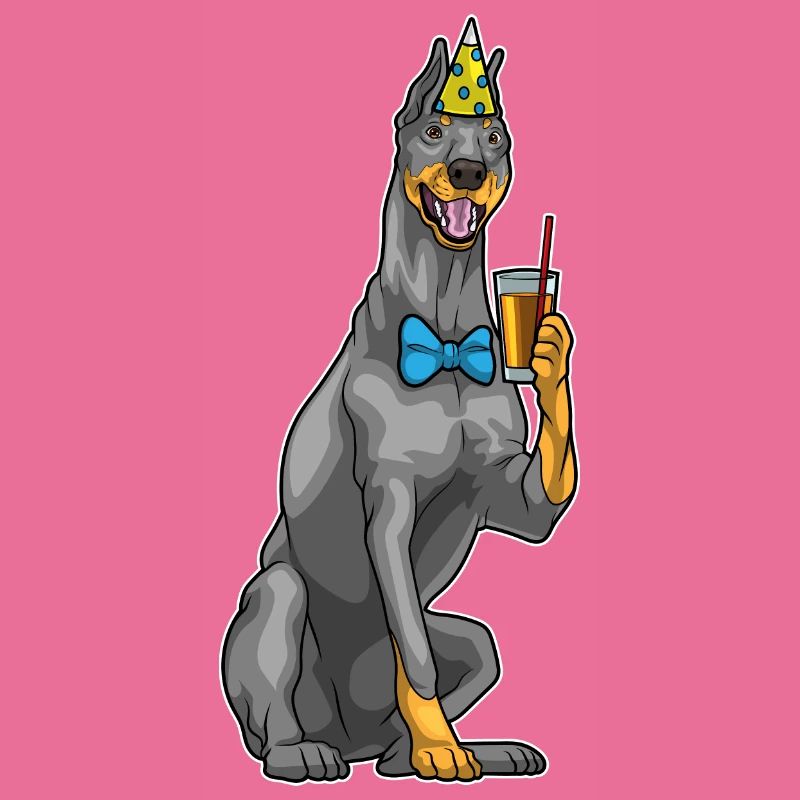 Dobermann Geburtstag Saft