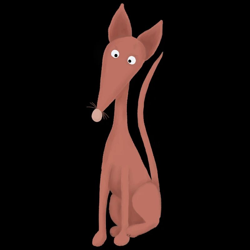 Podenco sitzend