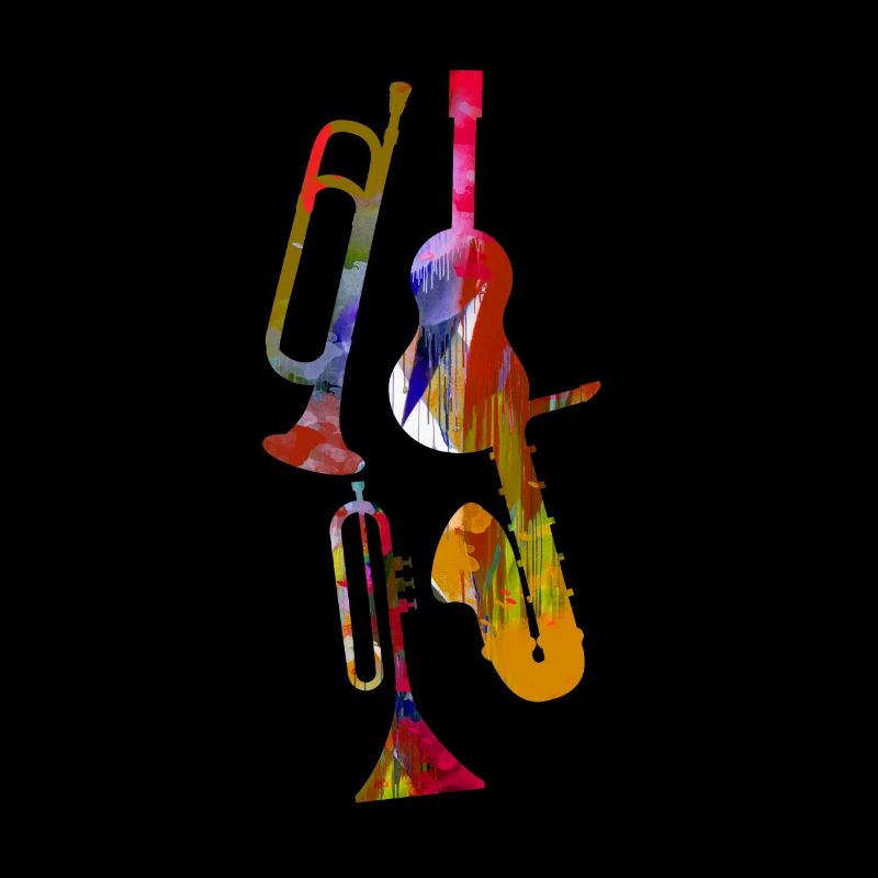 Jazz,Instrumente,Trompete,Guitarre,Saxophon