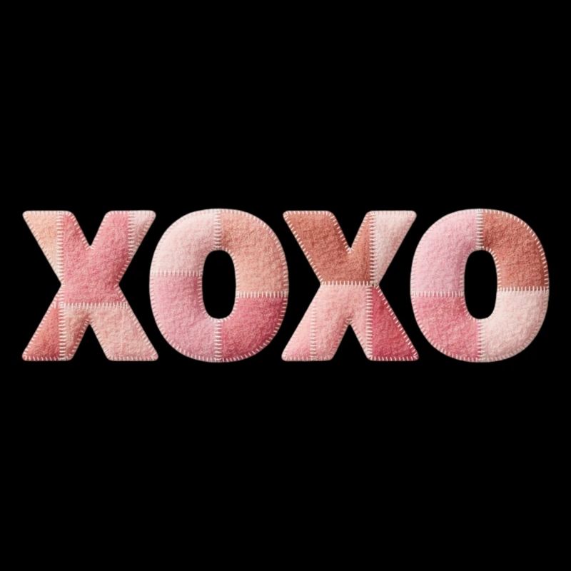XOXO Patchwork Spruch Kuss Umarmung