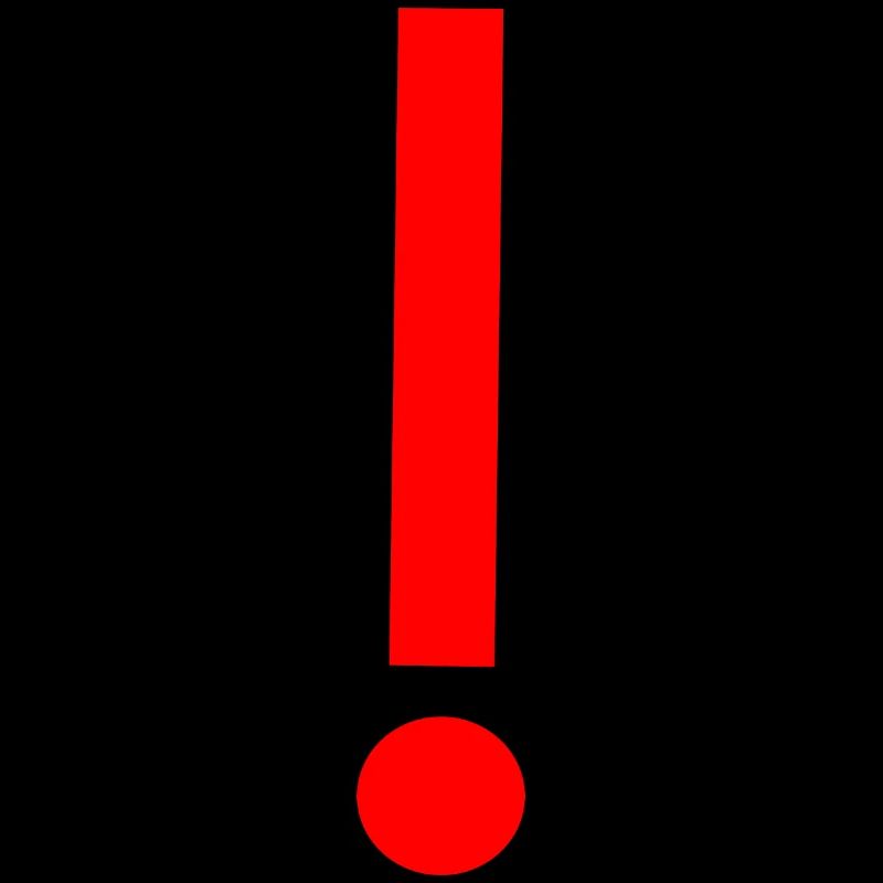 Point d'exclamation rouge, modèle, modèle