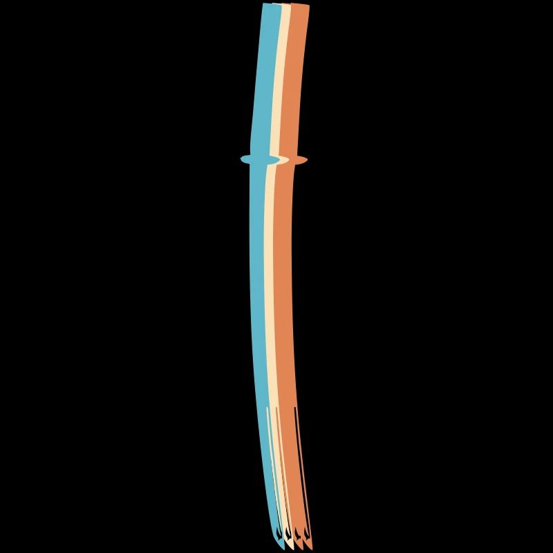 Samurai Japan Katana Ninja Sword retro vector 4