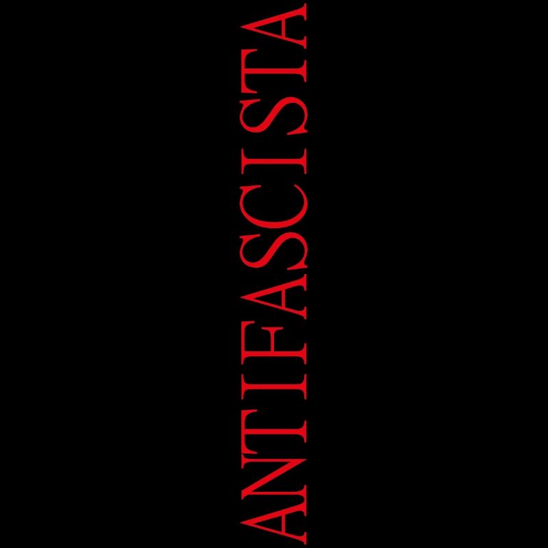 Lettrage antifasciste vertical en lettrage rouge