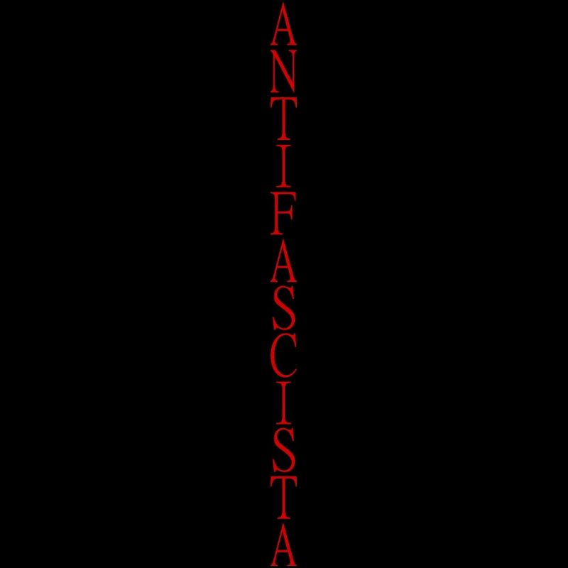 lettrage antifasciste vertical élégant