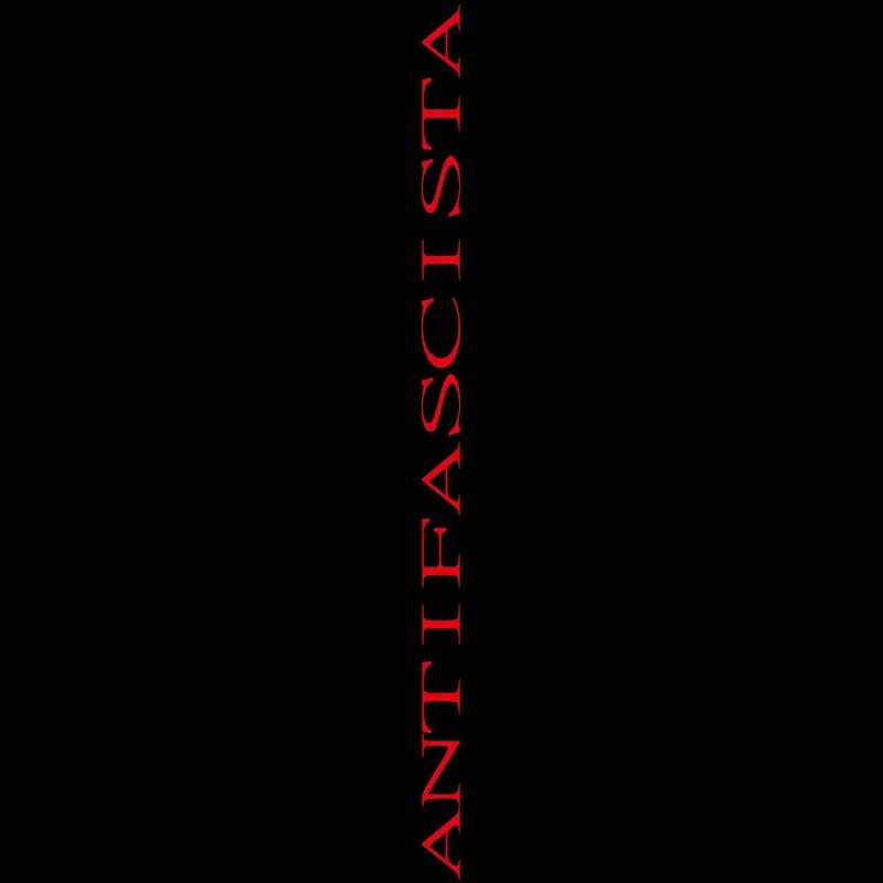 Lettrage antifasciste vertical (étiré)
