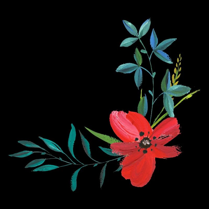 Vrille de fleur rouge
