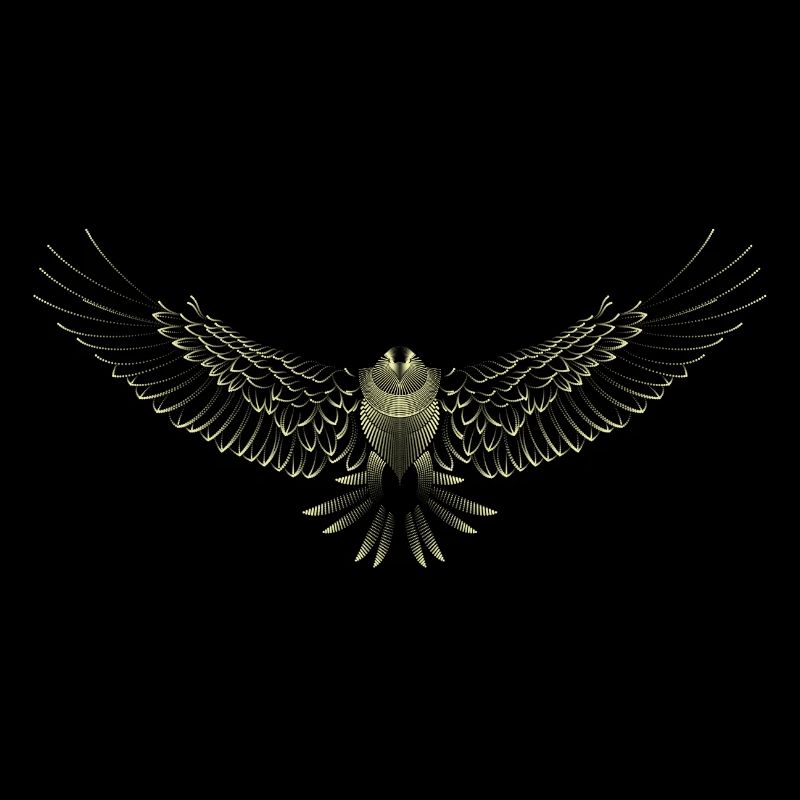 Beaux graphiques animaux avec un aigle volant