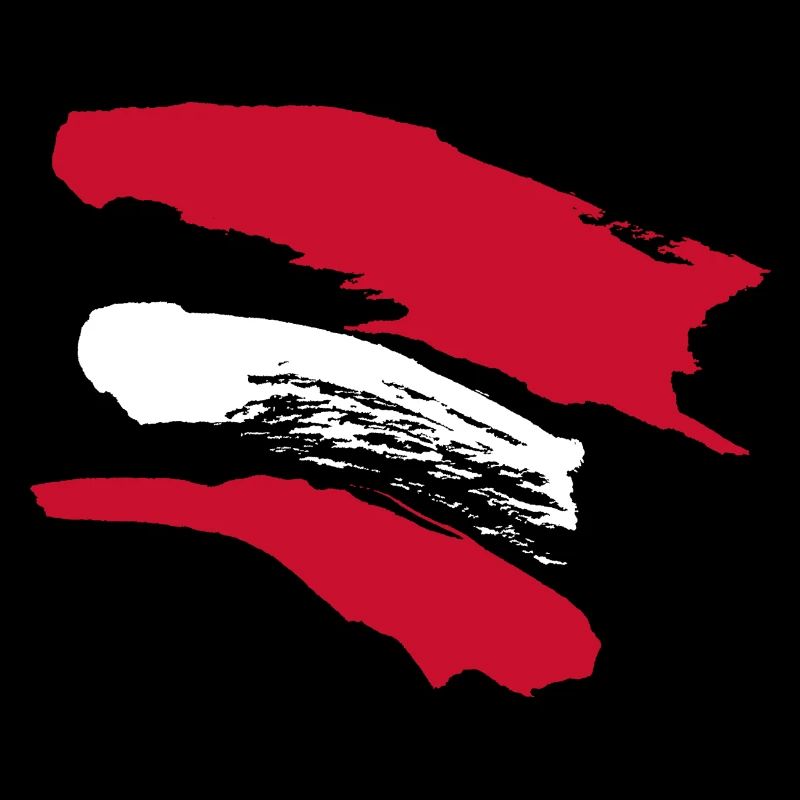 Austrian Flag - Brush Stripes