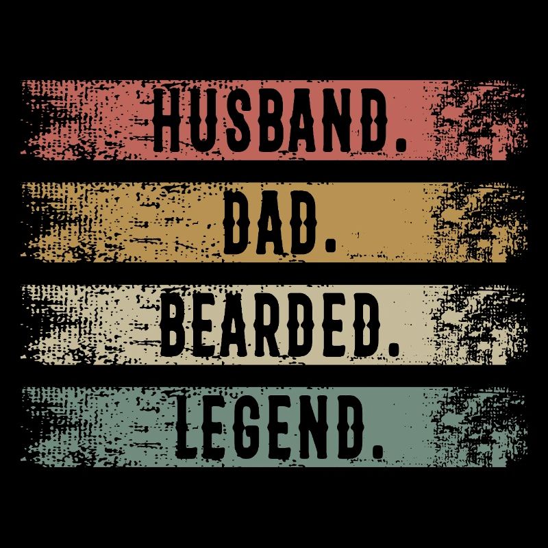 Husband Dad Bearded Legend Retro