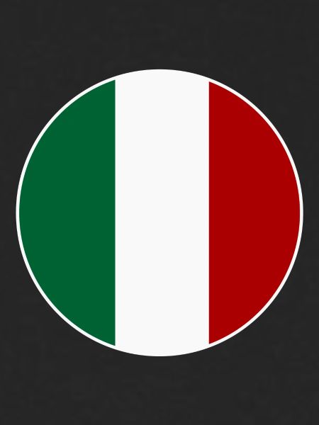Italy flag round