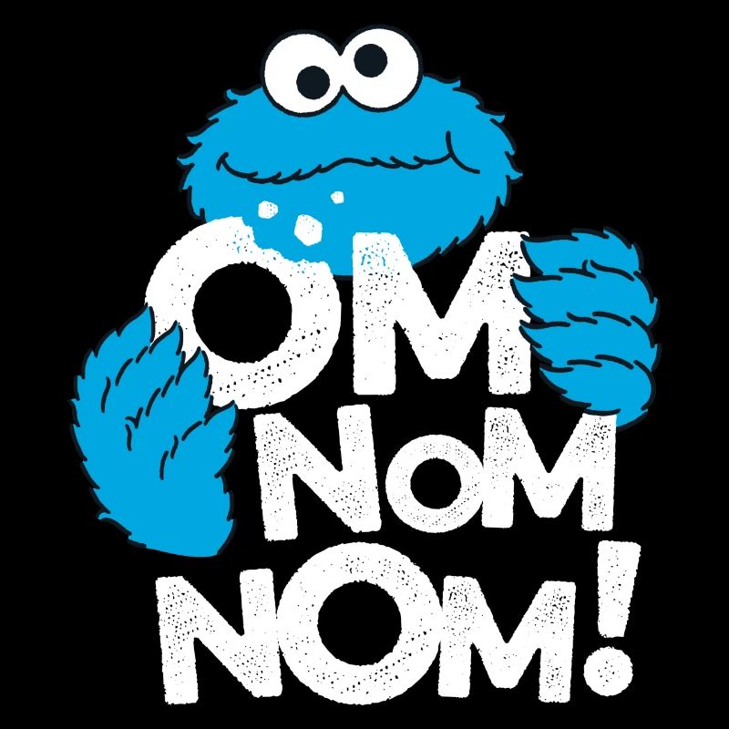 Sesamstraße Krümelmonster Om Nom Nom Klein