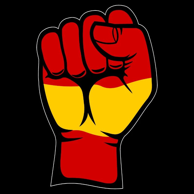 Drapeau de l’Espagne Symbole de la main du poing
