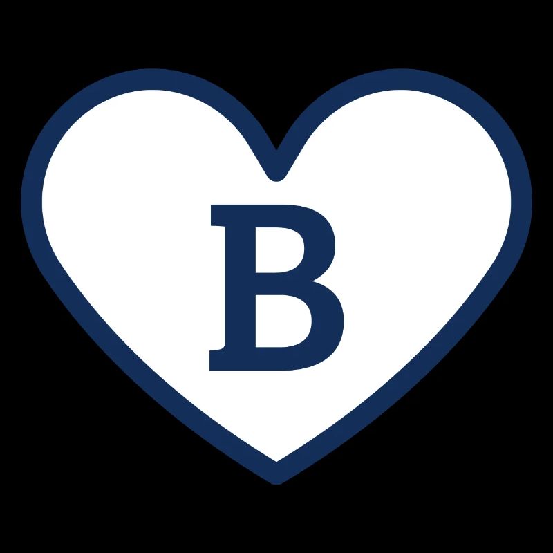 Buchstabe b Herz Sport Trend blau - Geschenkidee