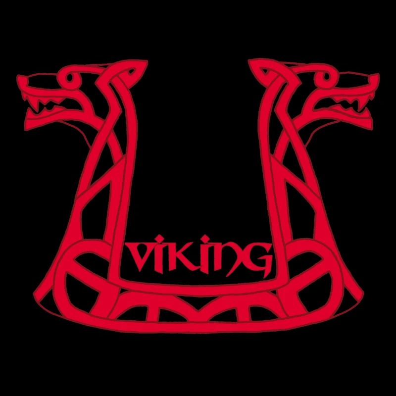 Roter Wikinger-Drache