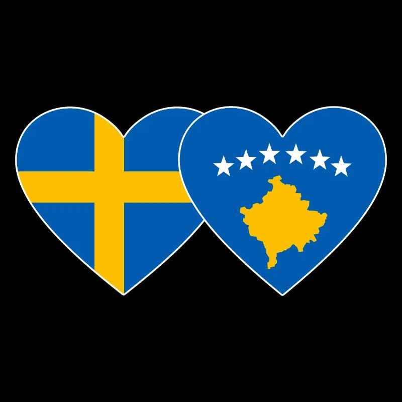 Suède Kosovo Drapeau