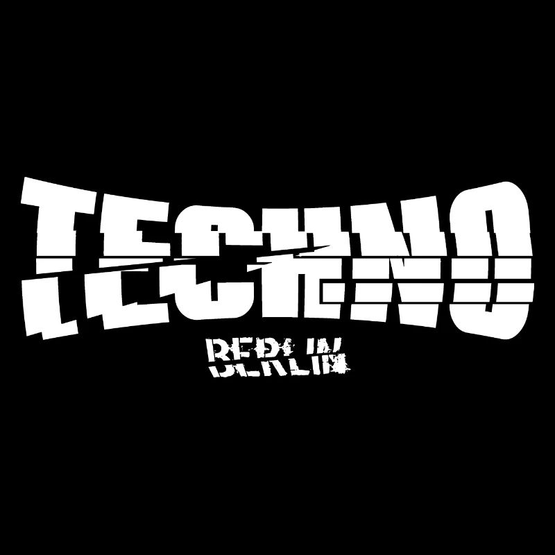 Techno Berlin Glitch Logo