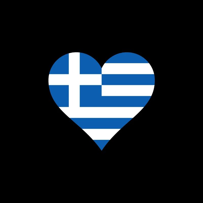 Grèce drapeau grec drapeau coeur