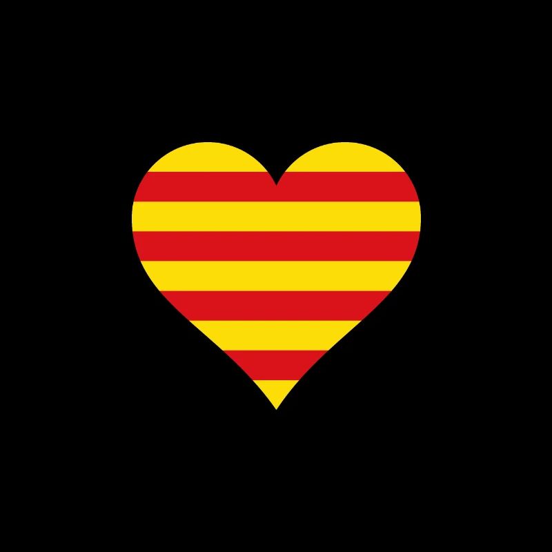 Catalogne Drapeau du coeur catalan drapeau Barcelone