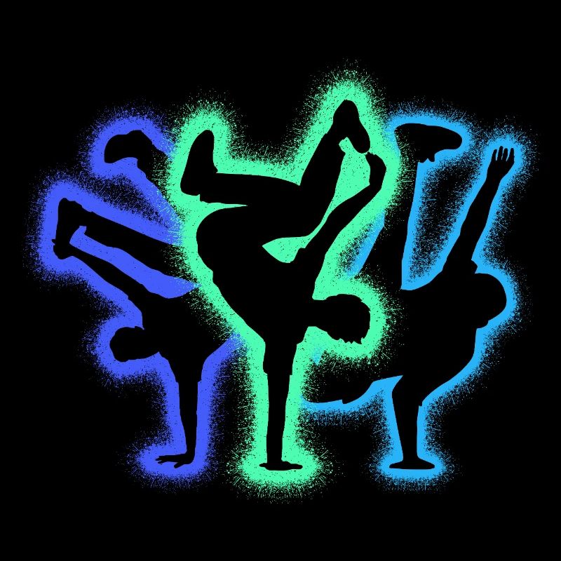 Breakdance Silhouetten Jungen Herren Breakdancer