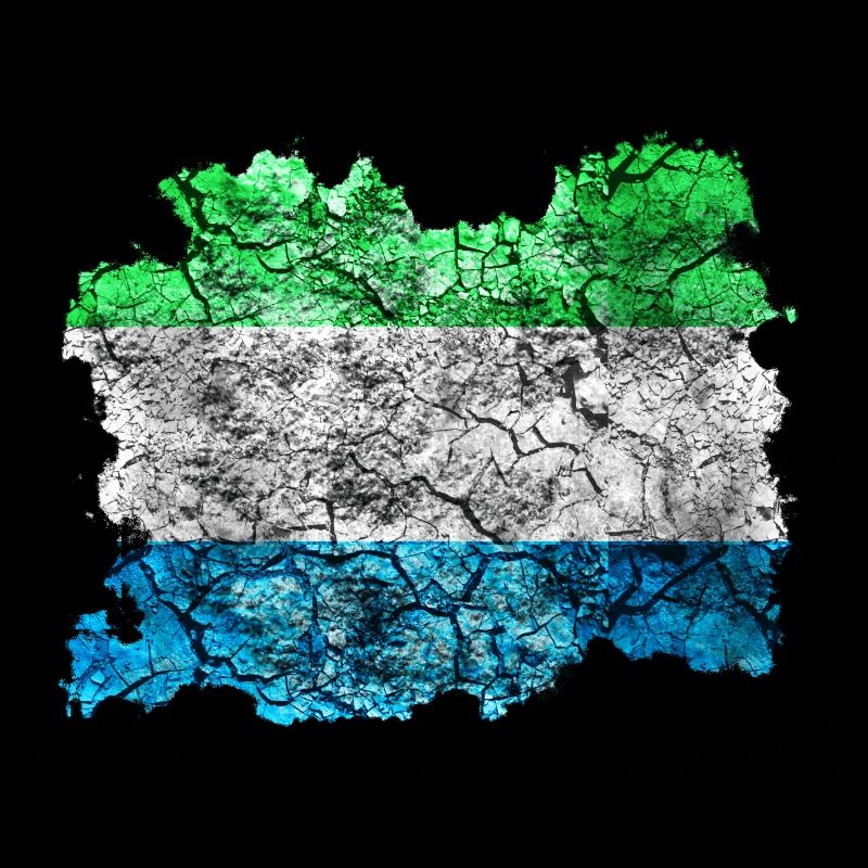 Sierra Leone Drapeau Vintage