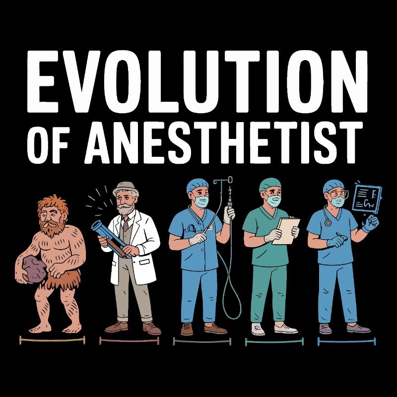 Evolution der Anästhesisten Illustration