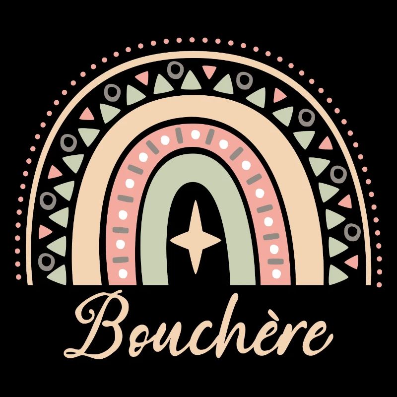 Cadeau Bouchère. Boho Rainbow bouchère.