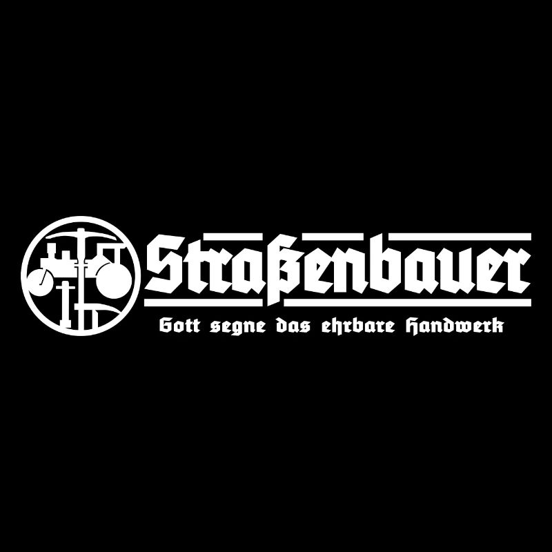 Straßenbauer Zunftzeichen Straßenbau Bauarbeiter