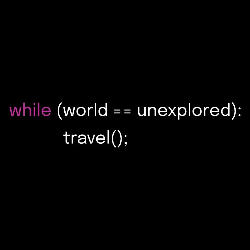Lustiges Reise- und Coding-Design