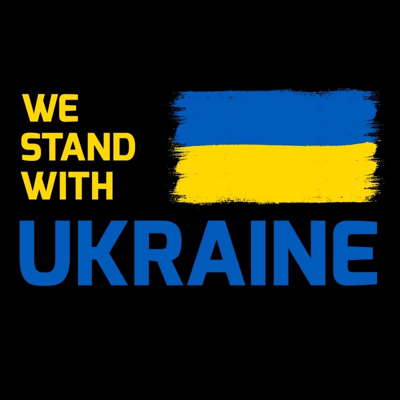 Nous sommes avec le drapeau de l’Ukraine