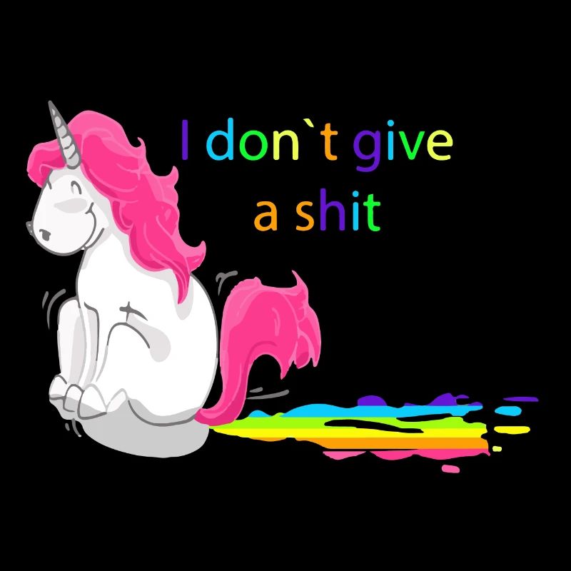 Unicorn Einhorn i don't give a shit