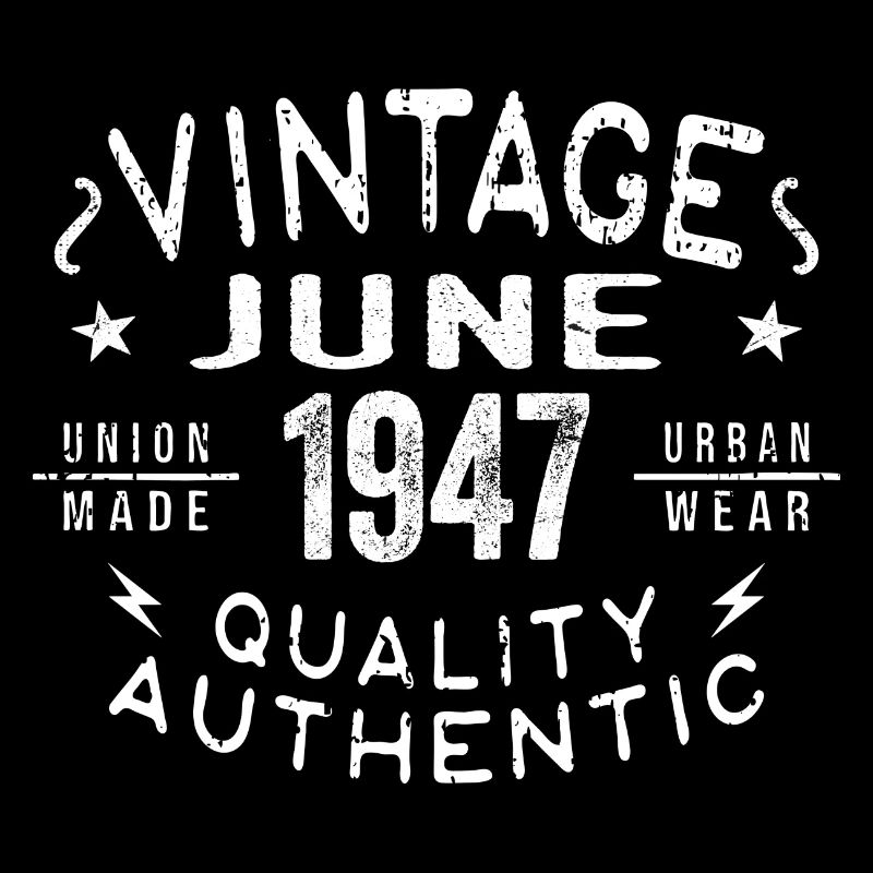 1947 Juni 1947 Jahrestag Juni 1947 Juni Geburtstag