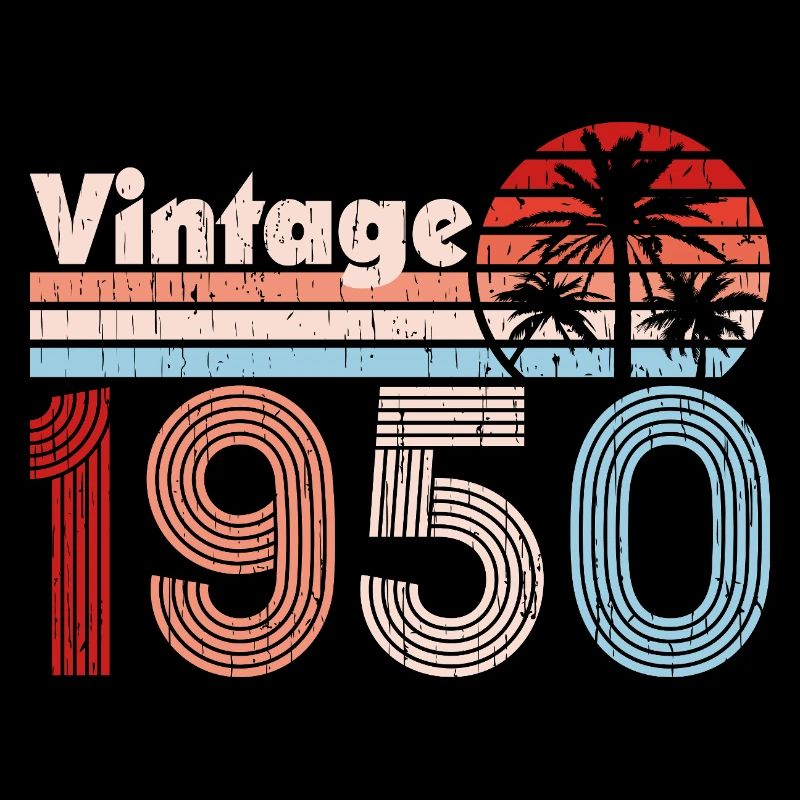 Vintage 1950 Palmen Retro Geburtstag