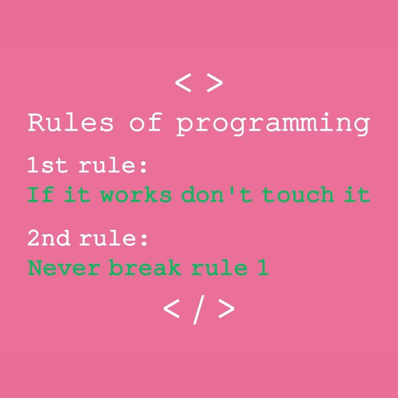 Regeln der Programmierung