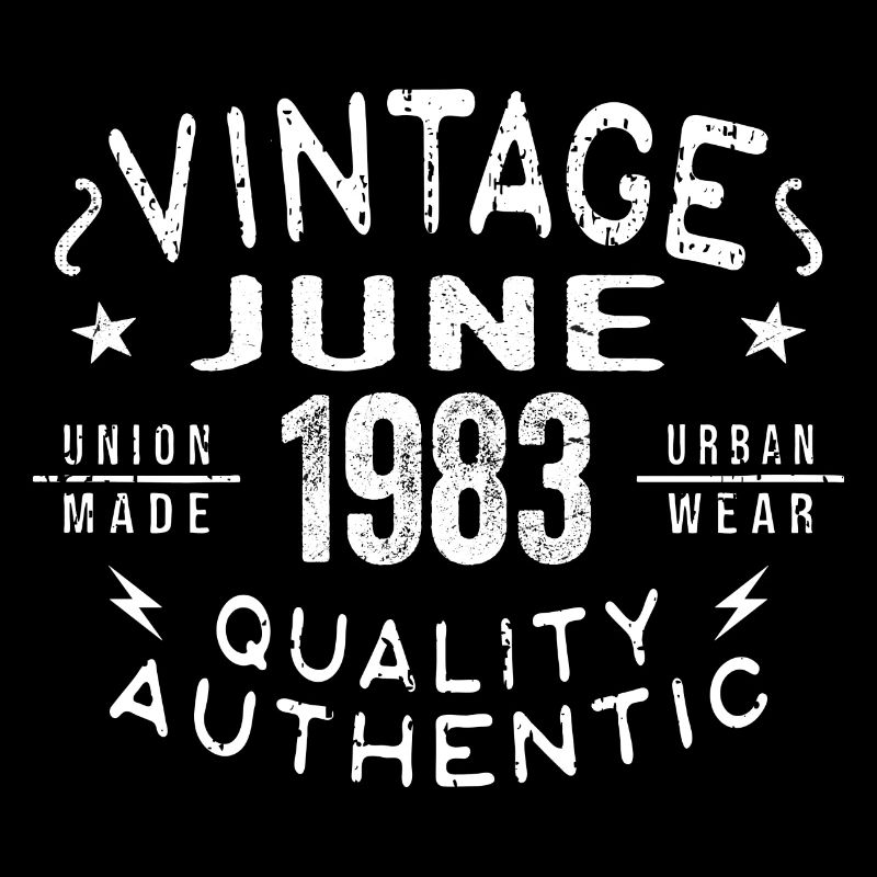 1983 Juni 1983 Jahrestag Juni 1983 Juni Geburtstag