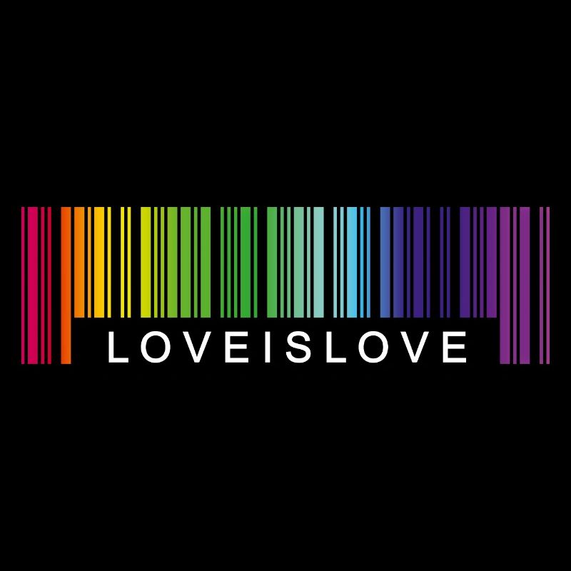 Love Is Love Barcode Regenbogen