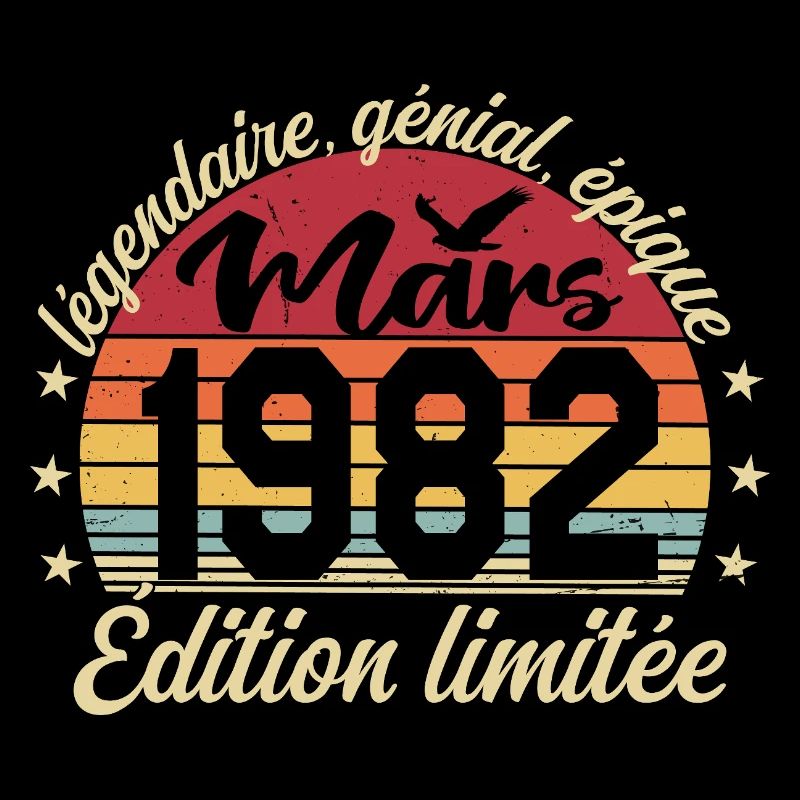 Mars 1982 44 ans Cadeau Anniversaire Mars 1982