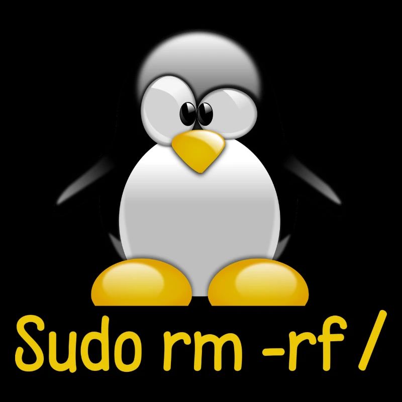 Sudo rm -rf / Programmierer Tux Pinguin Coding