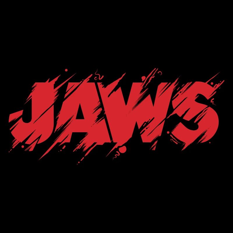 Les Dents De La Mer Jaws Logo Rouge