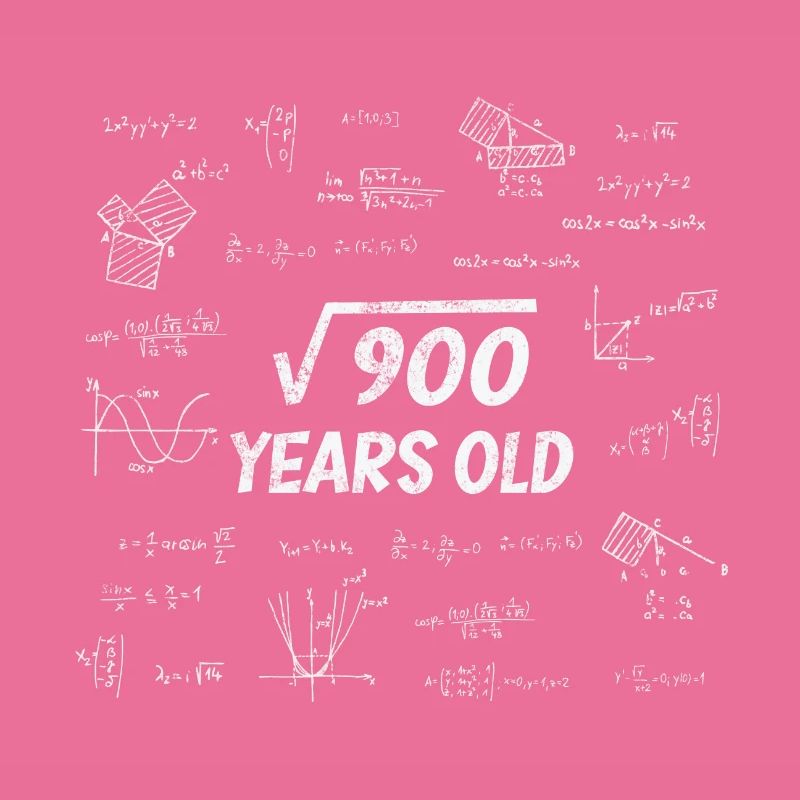 Square Root from 900 - 30th Birthday Math Nerd