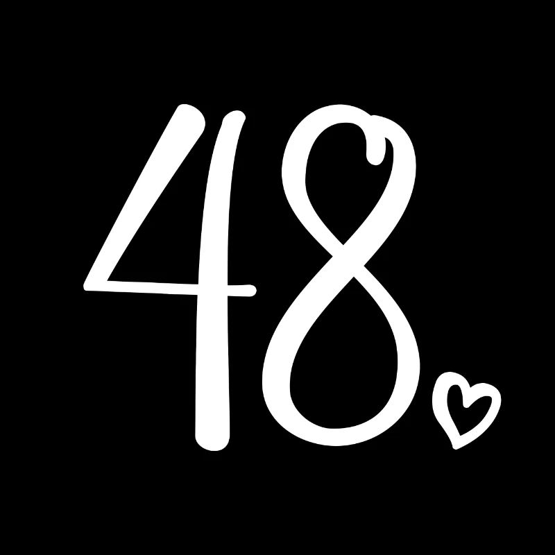 Cute Number 48, 48 Years Old, 48th Birthday Gift